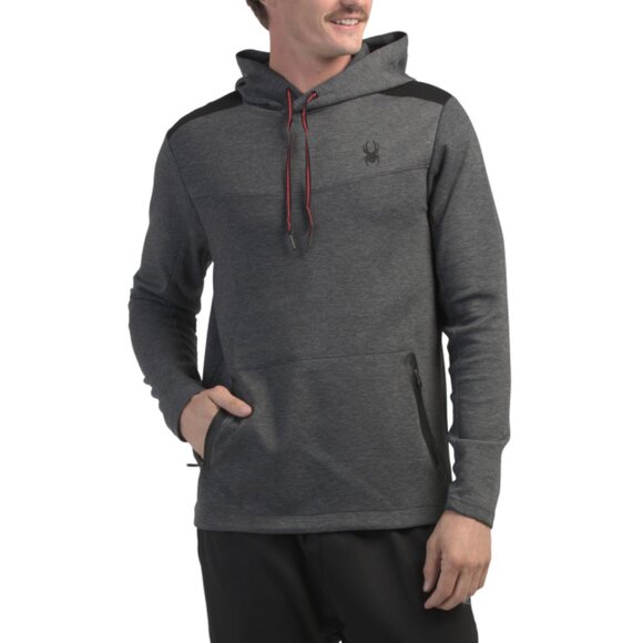 SPYDER Charcoal Heather Scuba Knit Soft Hoodie - Picture 1 of 2